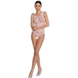 PASSION - WOMAN BS086 WHITE BODYSTOCKING ONE SIZE